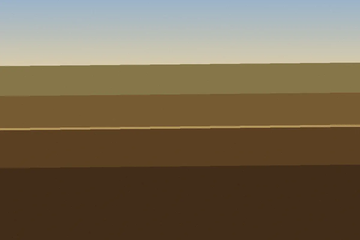Clay soil layers and frost line on an Alberta septic excavation