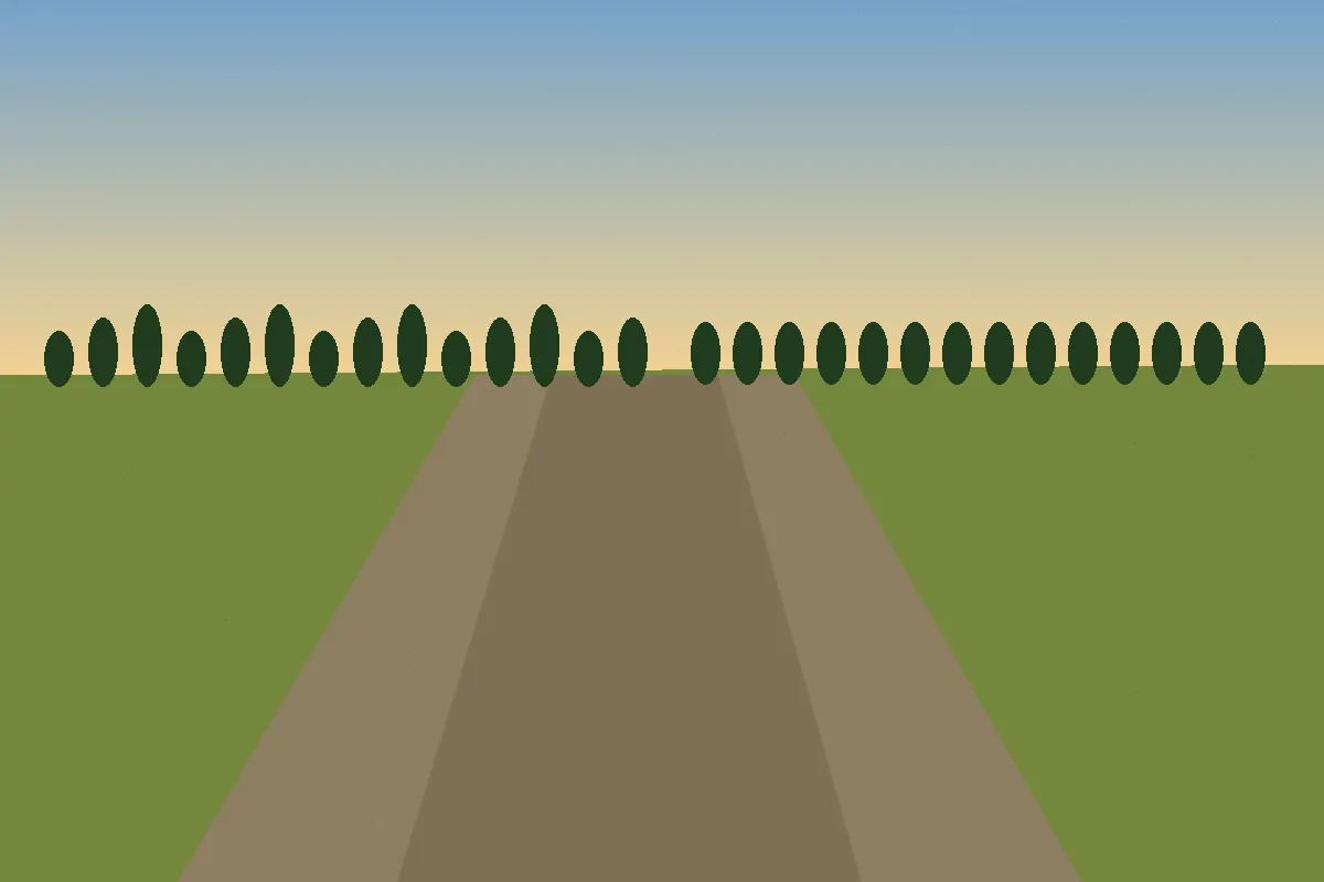 Country road west of Hwy 2 into Calmar acreage country